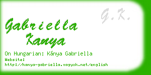 gabriella kanya business card